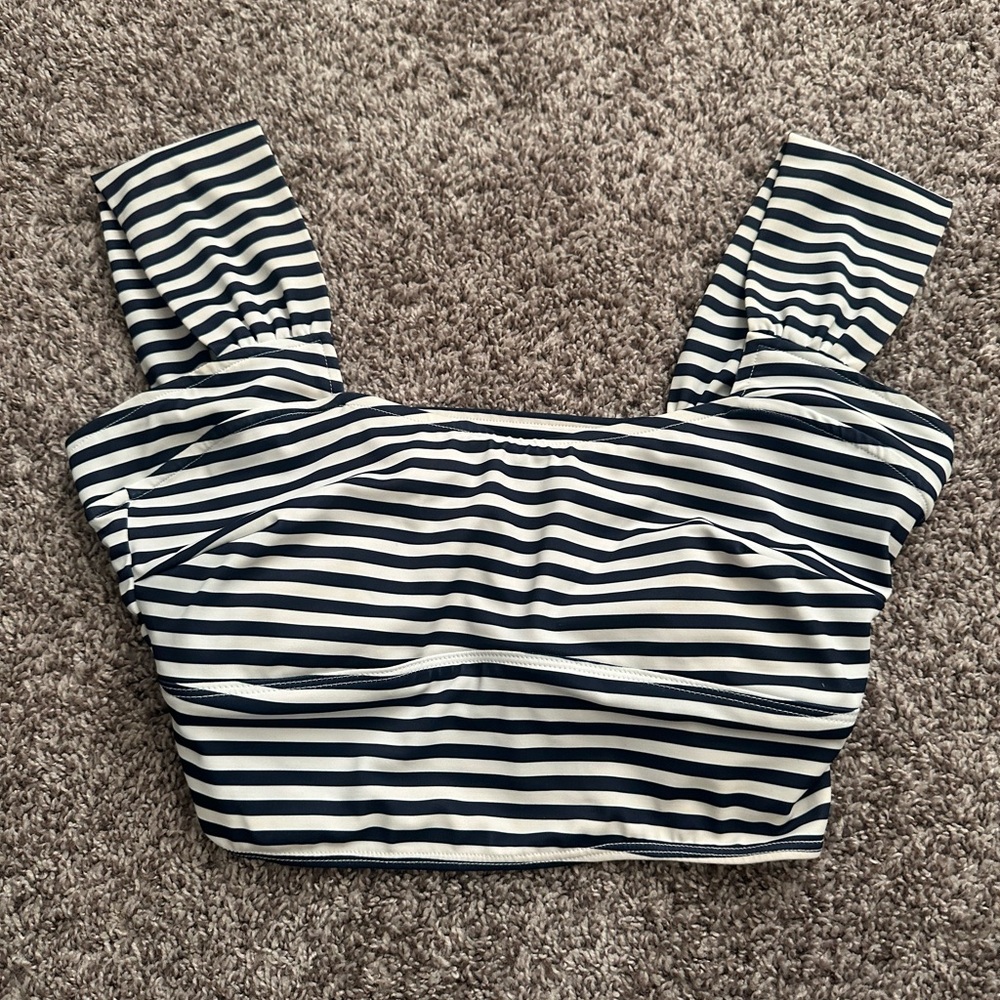 Albion Fit Striped Swim Top